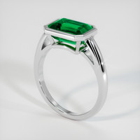 2.65 Ct. Emerald Ring, Platinum 950 2