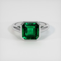 2.68 Ct. Emerald Ring, Platinum 950 1