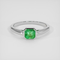 1.00 Ct. Emerald Ring, Platinum 950 1