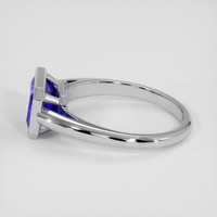 2.75 Ct. Violetish Blue Tanzanite Ring, Platinum 950 4