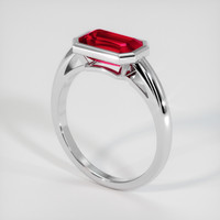 2.23 Ct. Ruby Ring, Platinum 950 2