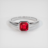 1.03 Ct. Ruby Ring, Platinum 950 1