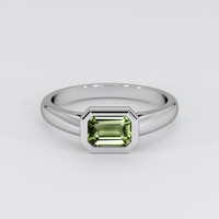 1.04 Ct. Green Sapphire Ring, Platinum 950 1