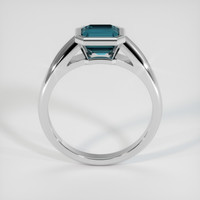1.51 Ct. Greenish Blue Sapphire Ring, Platinum 950 3