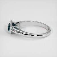 1.51 Ct. Greenish Blue Sapphire Ring, Platinum 950 4