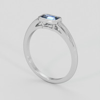 0.72 Ct. Blue Sapphire Ring, Platinum 950 2