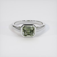 1.94 Ct. Greenish Brown Sapphire Ring, Platinum 950 1