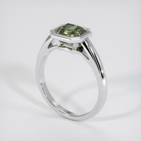 1.94 Ct. Greenish Brown Sapphire Ring, Platinum 950 2