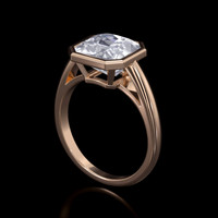 2.92 Ct. Gemstone Ring, 14K Rose Gold 2