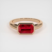 2.23 Ct. Ruby Ring, 14K Rose Gold 1