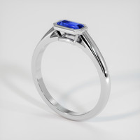0.92 Ct. Blue Sapphire Ring, 10K White Gold 2