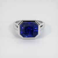 8.03 Ct. Blue Sapphire Ring, 10K White Gold 1