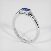 0.68 Ct. Blue Sapphire Ring, 10K White Gold 2
