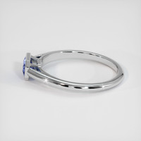 0.68 Ct. Blue Sapphire Ring, 10K White Gold 4