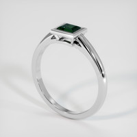 0.70 Ct. Bluish Green Sapphire Ring, 10K White Gold 2