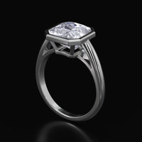 2.92 Ct. Gemstone Ring, 14K White Gold 2