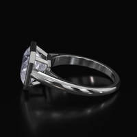 2.92 Ct. Gemstone Ring, 14K White Gold 4