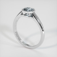 1.29 Ct. Sapphire Ring, 14K White Gold 2