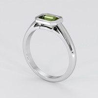 1.04 Ct. Green Sapphire Ring, 14K White Gold 2