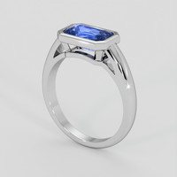2.07 Ct. Blue Sapphire Ring, 14K White Gold 2