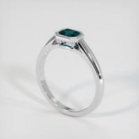 0.76 Ct. Sapphire Ring, 14K White Gold 2