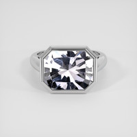 5.77 Ct. White Goshenite Ring, 18K White Gold 1