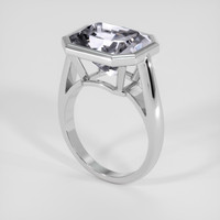 5.77 Ct. White Goshenite Ring, 18K White Gold 2