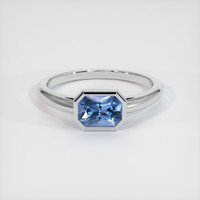 0.94 Ct. Gemstone Ring, 18K White Gold 1