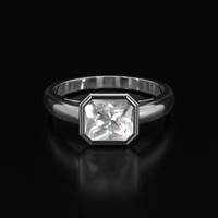 1.20 Ct. Gemstone Ring, 18K White Gold 1