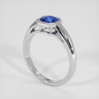 0.92 Ct. Blue Sapphire Ring, 18K White Gold 2
