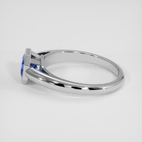 0.92 Ct. Blue Sapphire Ring, 18K White Gold 4