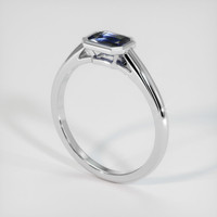 1.25 Ct. Bi Color Sapphire Ring, 18K White Gold 2