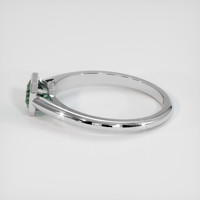 0.78 Ct. Bluish Green Sapphire Ring, 18K White Gold 4
