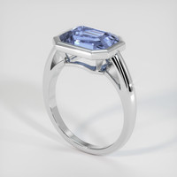 4.33 Ct. Bi Color Sapphire Ring, 18K White Gold 2