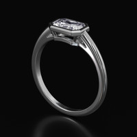 1.64 Ct. Sapphire Ring, 18K White Gold 2