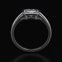 1.64 Ct. Sapphire Ring, 18K White Gold 3