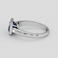 2.06 Ct. Blue Sapphire Ring, 18K White Gold 4