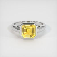 3.17 Ct. Sapphire Ring, 18K White Gold 1