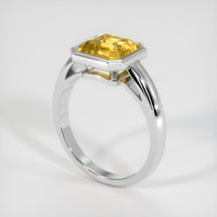 3.17 Ct. Sapphire Ring, 18K White Gold 2