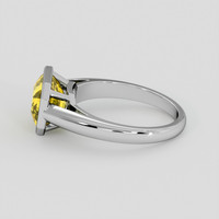 3.54 Ct. Yellow Sapphire Ring, 18K White Gold 4