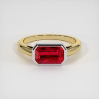 2.23 Ct. Ruby Ring, 14K White & Yellow 1