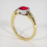 1.03 Ct. Ruby Ring, 14K White & Yellow 2