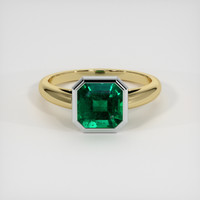 1.83 Ct. Emerald Ring, 18K White & Yellow 1