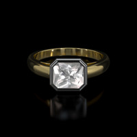 1.20 Ct. Gemstone Ring, 18K White & Yellow 1