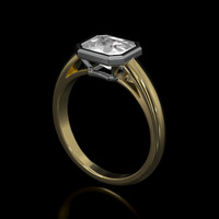 1.20 Ct. Gemstone Ring, 18K White & Yellow 2