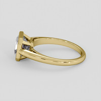 4.06 Ct. White Sapphire Ring, 10K Yellow Gold 4