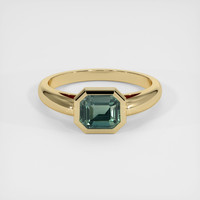 1.79 Ct. Bluish Green Sapphire Ring, 10K Yellow Gold 1
