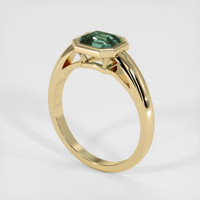 1.79 Ct. Bluish Green Sapphire Ring, 10K Yellow Gold 2