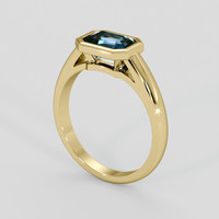 1.55 Ct. Greenish Blue Sapphire Ring, 10K Yellow Gold 2