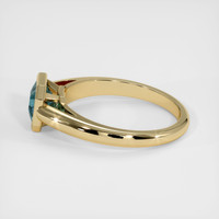1.37 Ct. Greenish Blue Sapphire Ring, 10K Yellow Gold 4